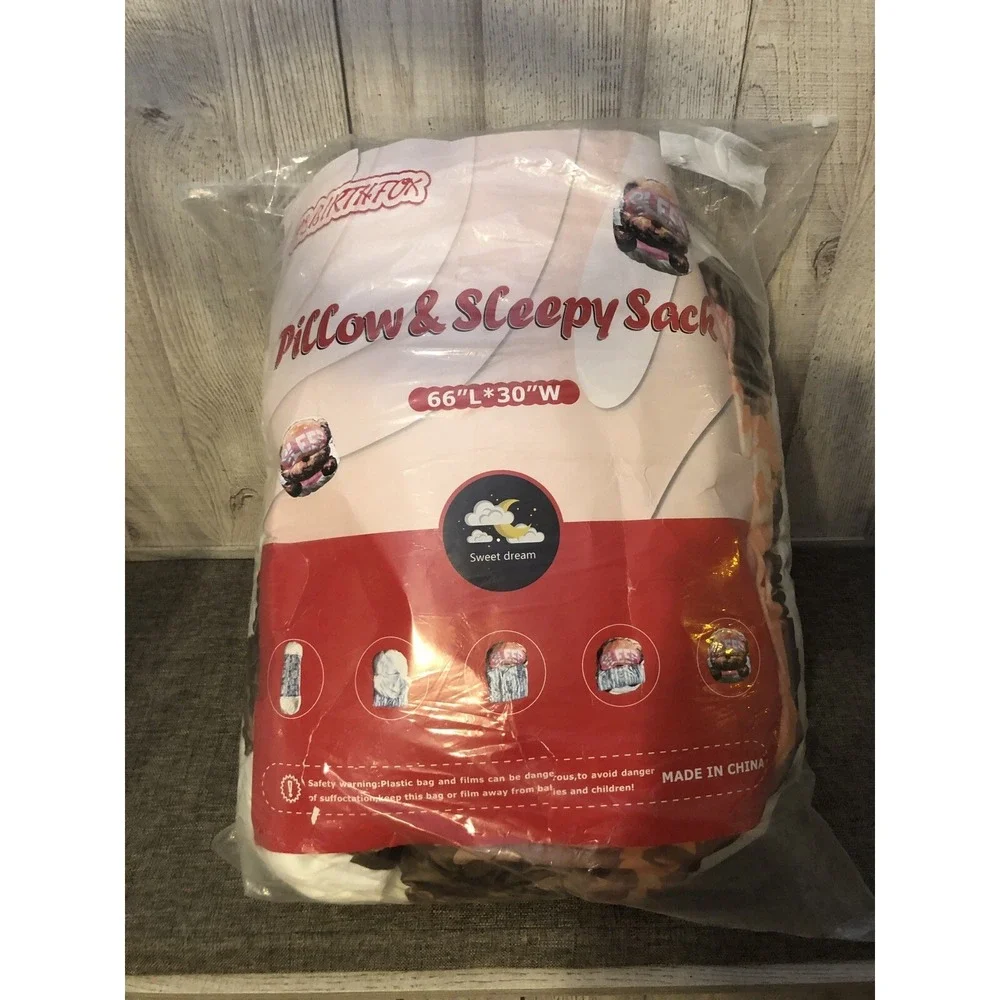 Sleepy Sack with Pillow Sleepover Camping Sleeping Bag 66
